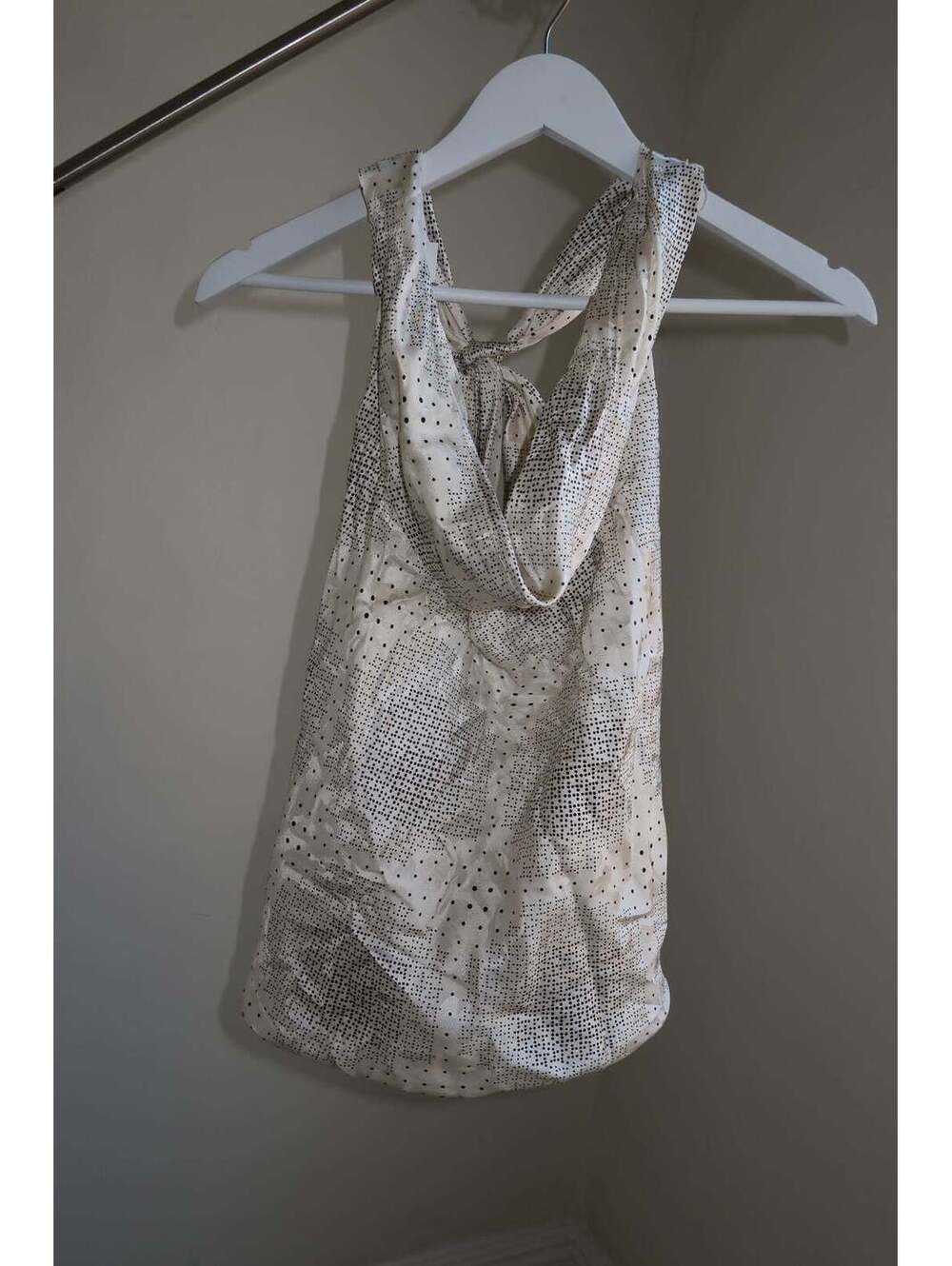 Single Silk Halter Tie Top